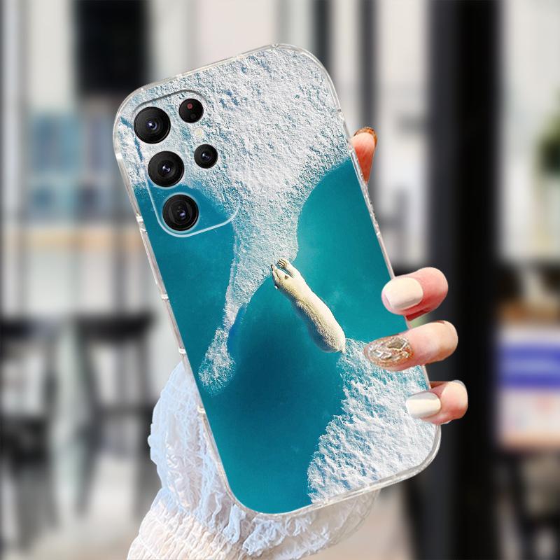 Clear Case For Samsung S25 S24 S23 S22 Ultra 5G Transparent Soft TPU Silicone Phone Cover For Galaxy S22 5G Protective Fundas