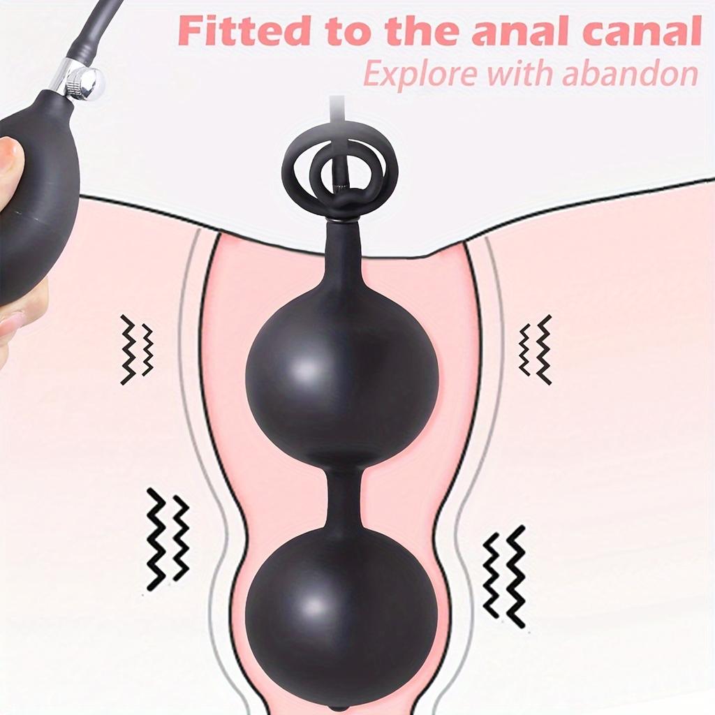 Inflatable Built-in Anal Beads Inflatable Anus Plugs Large Butt Plugs Stimulating Toys Female/Male Masturbators Prostate Massagers Large Anus Toys
