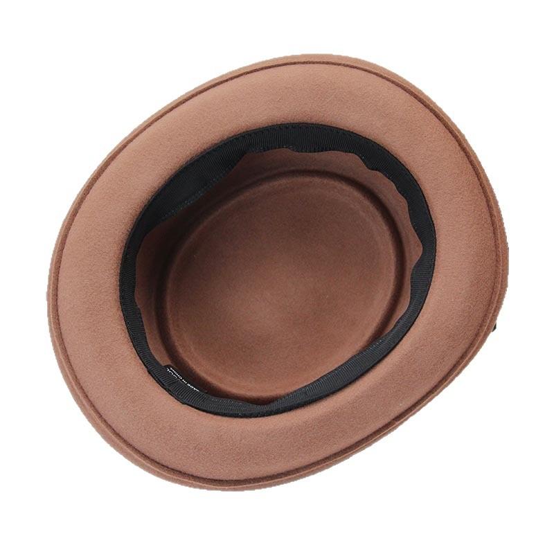 New warped edge wool top hat British retro autumn and winter jazz hat European and American women's short brim fashion versatile hat