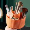 Rotating Makeup Brush Organizer Holder with 5 Compartments Stationery Pen Container Shelf Dressing Table Bedroom