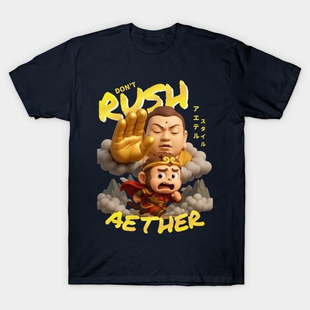 Men Black Print T-shirt The Monkey King Sun Wukong Ran Away From Buddha No-Cut Transfer Paper Print Cotton Tshirt XL