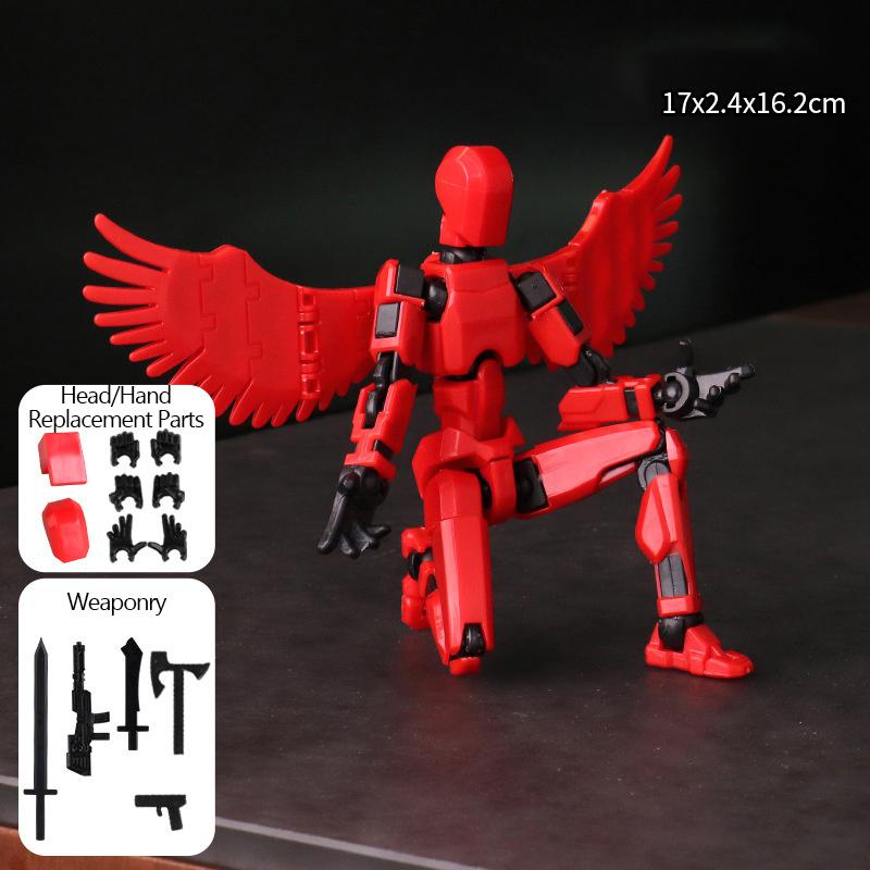 Sada akční figurky, obří meč Robot Akční figurka Robo 3D vytištěná 13 Akční figurka Fidget Toys kloubová, Sběratelé Desktop