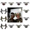 Viking-Stil Kunststoffmaske mit Hörnern für Halloween, Cosplay und Fantasy-Kostüme