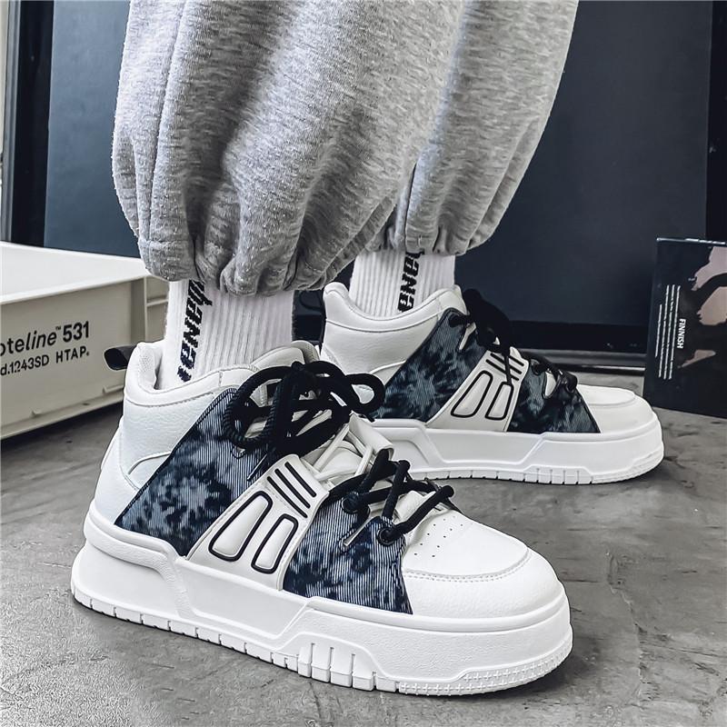 

Popular men s shoes winter high-end versatile casual high-top board shoes youth sports thick-soled heightening small white tide shoes 39