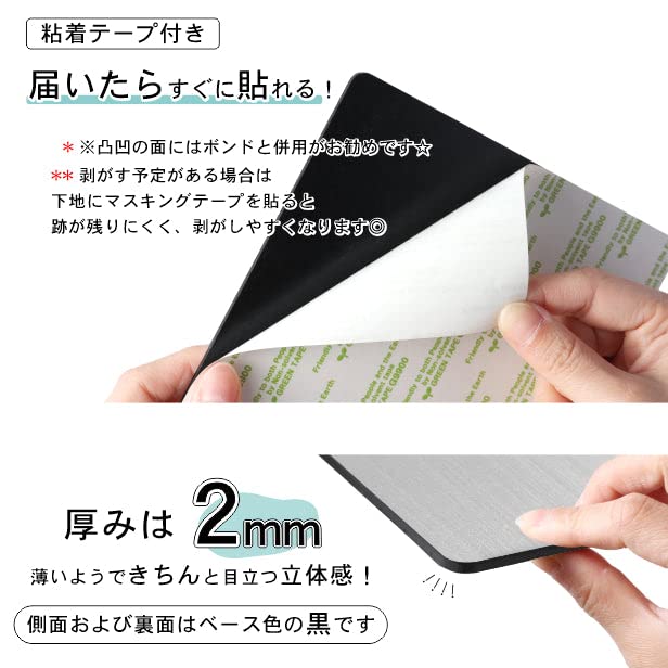 Katachi Lab Floor Number Display Plate 2F Numbers 2nd Floor Stainless Steel Style Silver Outdoor Suitable Seal Type 150 Square Made In Japan