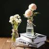 1Pc Plastic Striped Vases Transparent Vases Large-Bellied Vase For Wedding Banquets, Festivals And Home Table Decoration