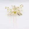 Korean Bridal Headgear Disc Hair Blond Leaf Hairpin Travel Photo Styling Hairpin Pearl Pin Hair Accessories
