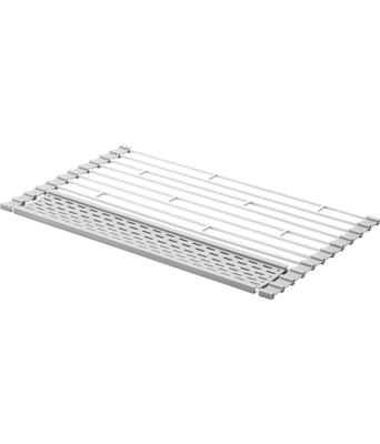 Yamazaki Foldable Dish Drainer with Silicone Size W42 X D26 X Includes a Tray for Draining Small Foldable and Tray, S, White, Approx. H0.8cm, Items,