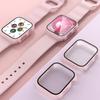 2Pcs Tempered Glass+cover For Apple Watch Case 45-41-42-40-44mm Screen Protector Iwatch Serie 9 6 SE 7 8 Apple Watch Accessories