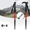 Regulable Aluminum Hiking Stick Portables Ergonomic Bents Handle Trekking Poles for Hiking and Outdoor