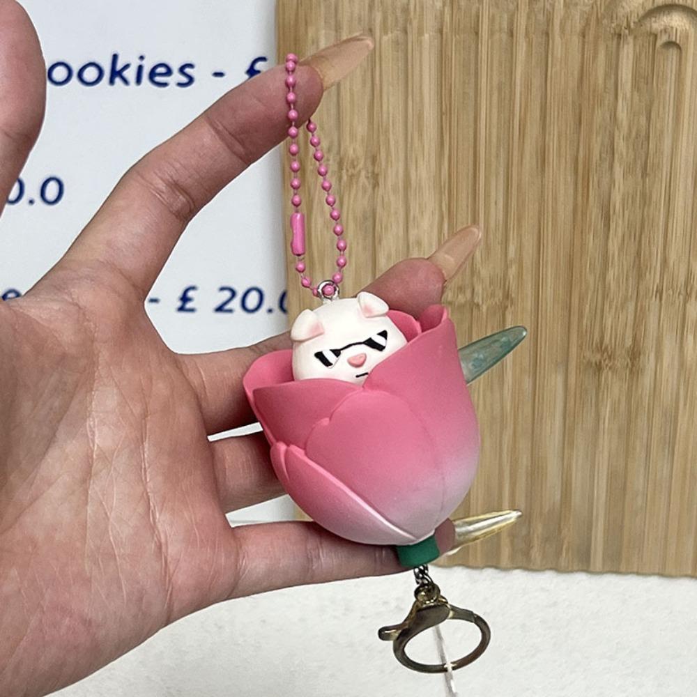 2pcs/set Magnetic Bear Keychains Cat Couple Pendants Funny Bag Charm  Car Key Accessories