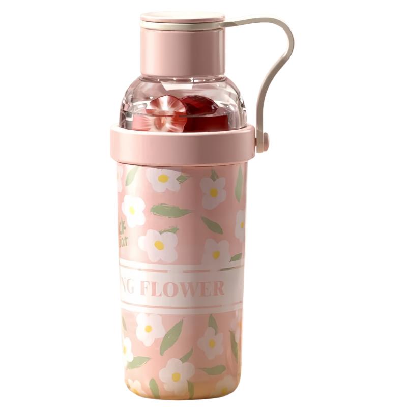 600ML Stainless Steel Vacuum Flask Leak Proof Thermos One Hand Open Lid Portable Handle Sport Travel Water Bottle tea canister 700ml