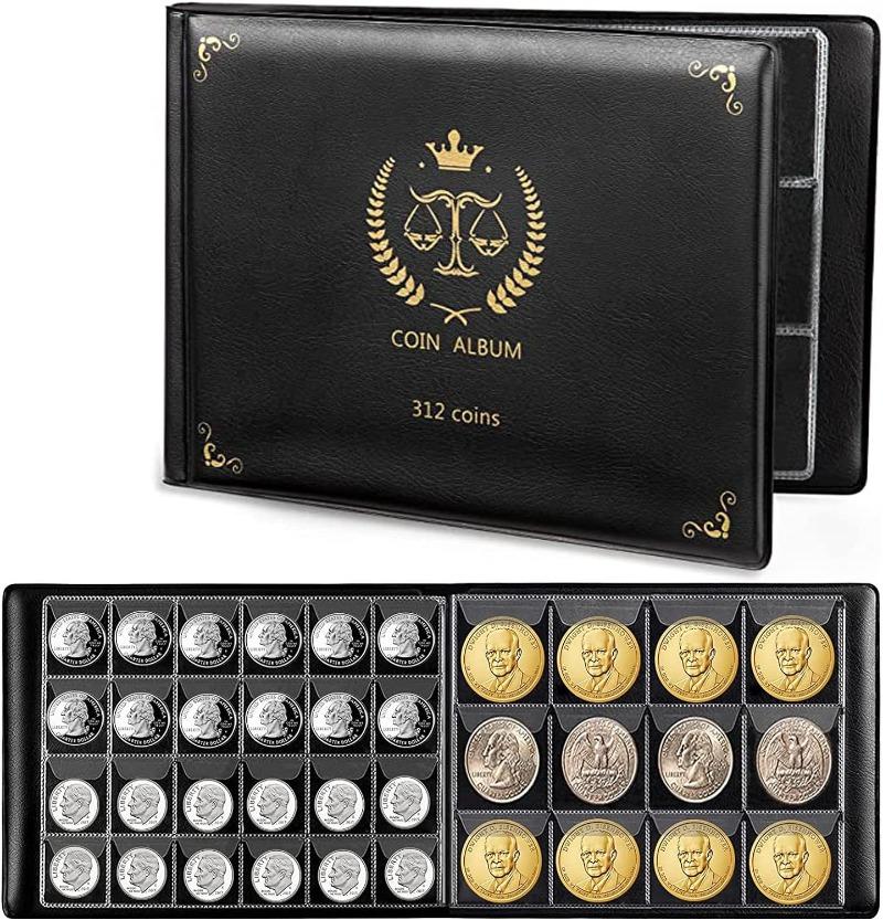 312/300-grid Coin Collection Book Large-capacity Coin Stamps and Stickers Storage