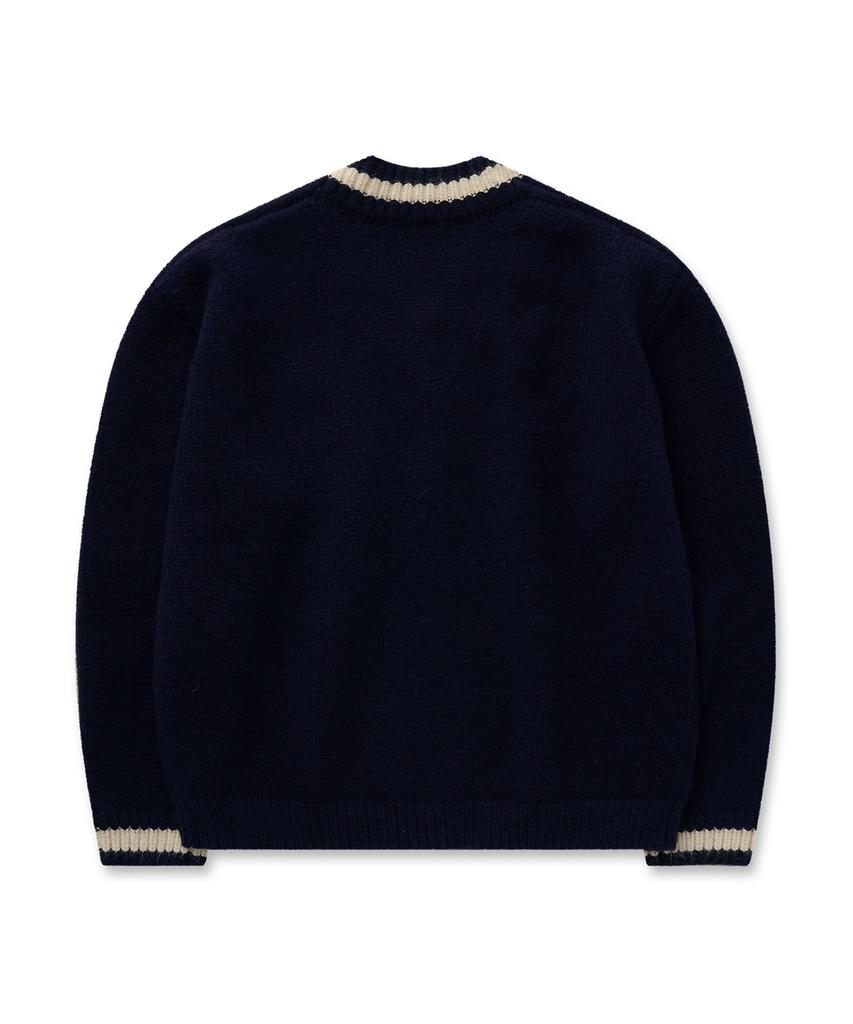 Pilpeu Varsity V-Neck Knit 29(Navy)