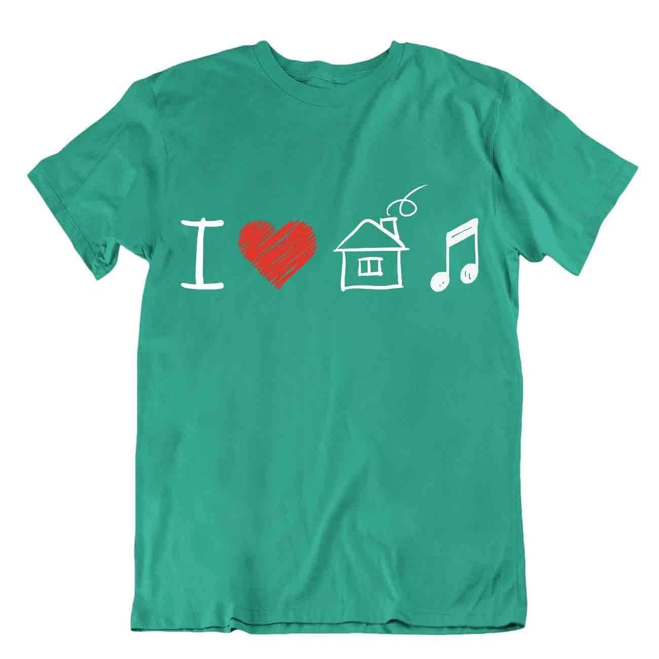 I Love Music At Home T-Shirt Musical Art Tshirt Comic Tee Special Cool Design XL