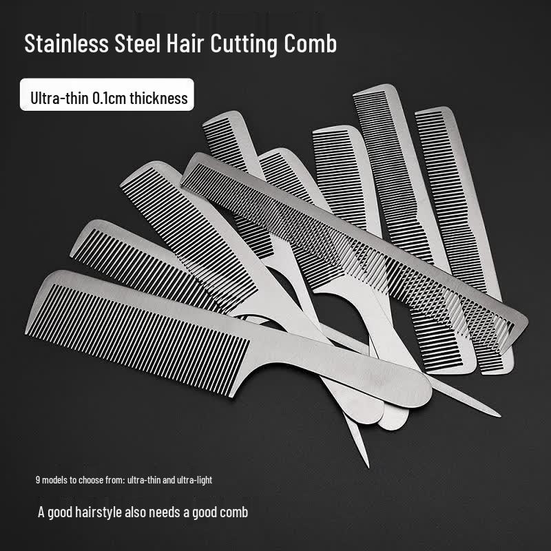 JINGRUIXIANG Professional Stainless Steel Barber Comb K9