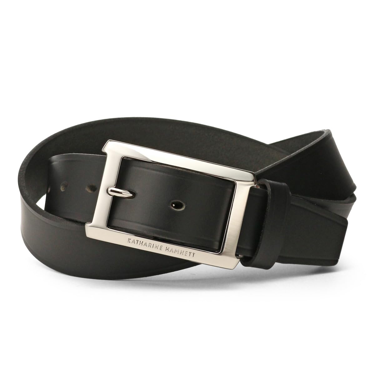 

Ремень из натуральной кожи 506028 черный [Catherine Hamnett] мужской [01]