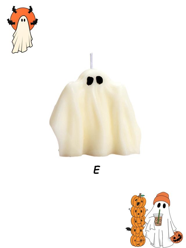 1/2pcs Halloween Ghost Candle Handcrafted Scented Candle Atmosphere Candle With Spooky Design Gift Fragrance Candle Party Decor