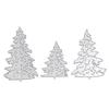 3pcs Die Cuts Christmas Tree DIY Cutting Template Decorative Embossing Solid Color Mini for Card Making for Scrapbooking
