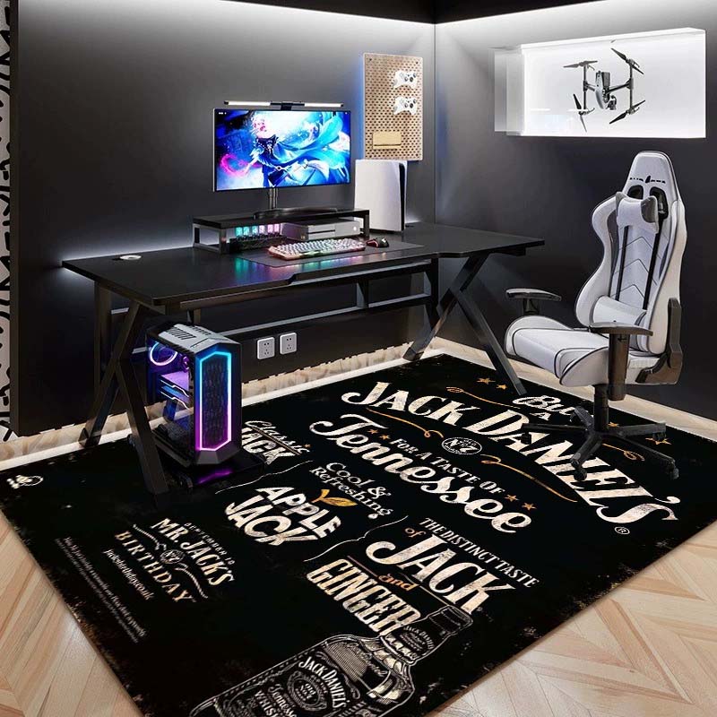 Verkrijgbaar in meerdere maten. J-Jack D-Daniels Bedrukte Yogamat, Woondecoratie, Woonkamer, Slaapkamer, Antislip Mat, Cadeau.