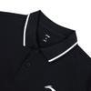 Li Ning Breathable Lightweight Simple Sports Running Polo Shirt Men tops Black YPLW067-3