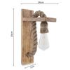 Wandlampen aus Holzseil, Heimdekoartikel Vintage Wandbehang Antike Dekorative Ausgefallene Leuchte für Wand Zuhause, Wohnzimmer, Wanddeko | 1er-Pack