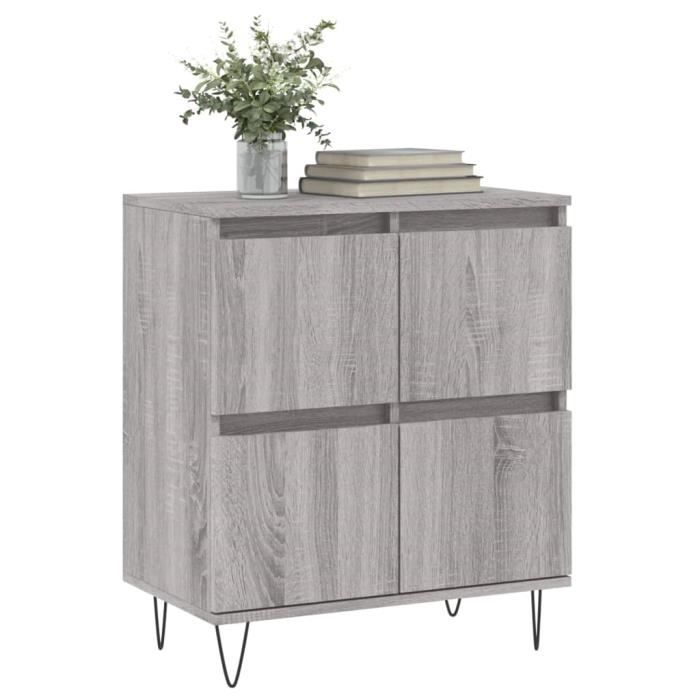 VidaXL Buffet Sonoma gris 60x35x70 cm Bois d'ingénierie 831218