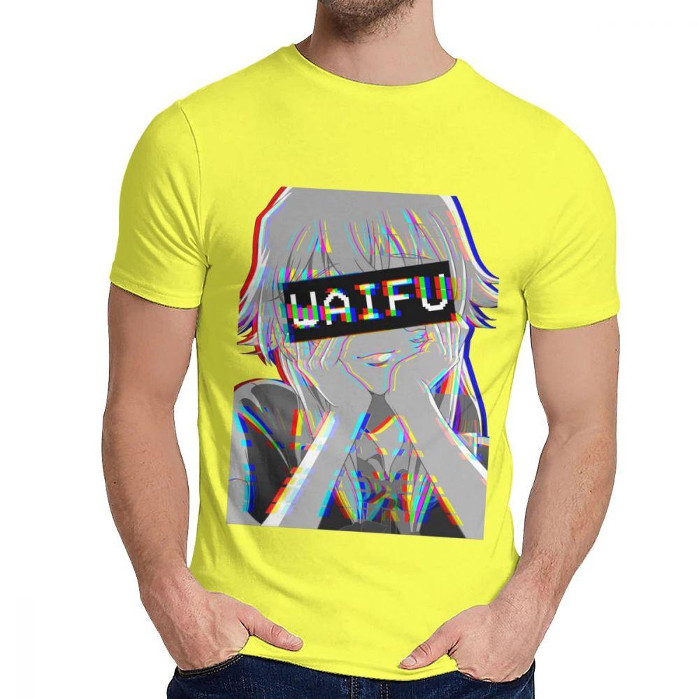 Round Neck Yuno Waifu Japanese Animation T Shirt Custom Unisex 100 Cotton T Shirt Big Size