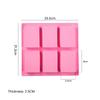 2024 New 6-chamber rectangular square cake silica gel baking mold manual soap mold DIY ice plate jelly cake candy chocolate mold