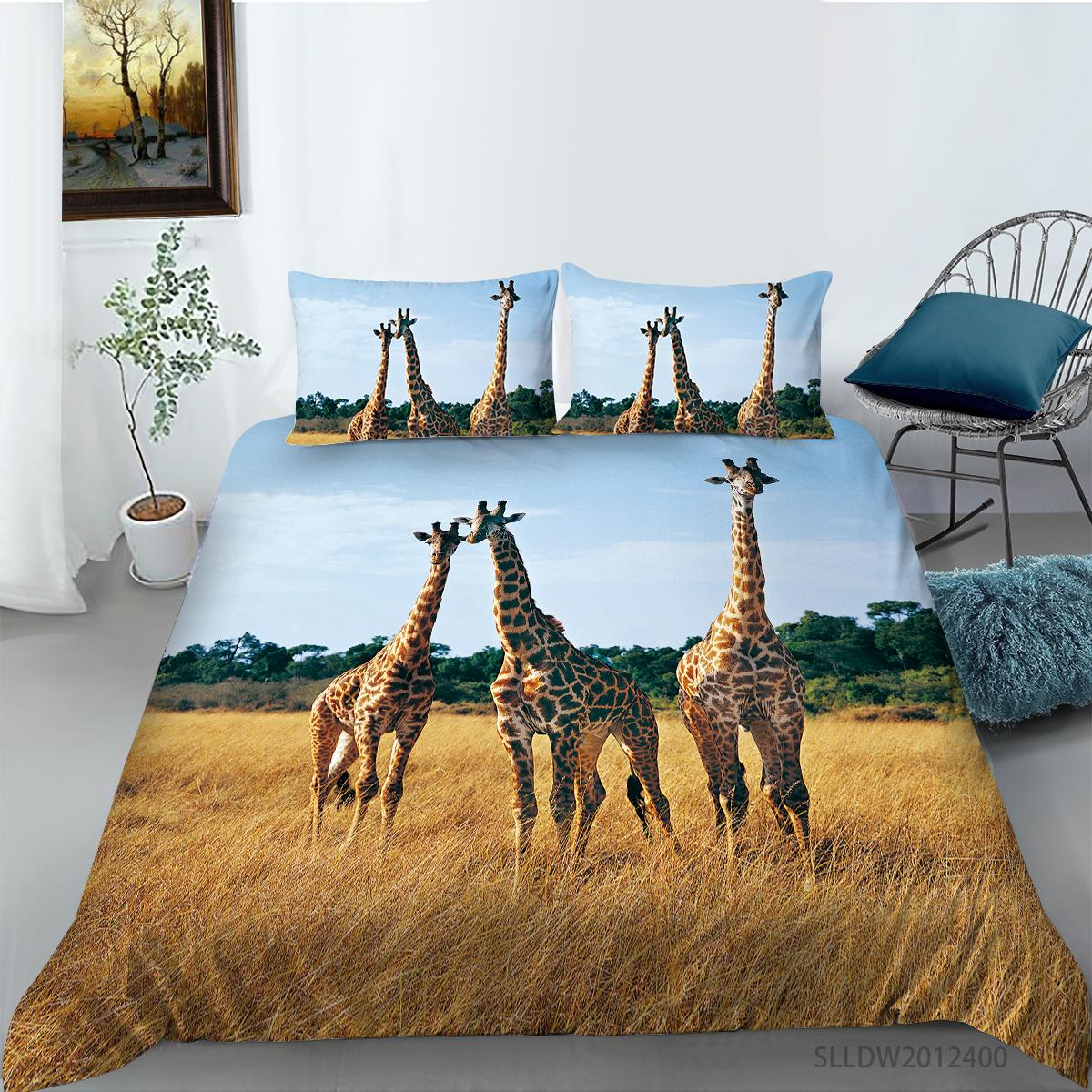 

Комплект постельного белья для дома с животной тематикой, комплект постельного белья с 3D цифровой печатью, лист AU в полный размер/двойное украшение для дома Baby 100x135cm