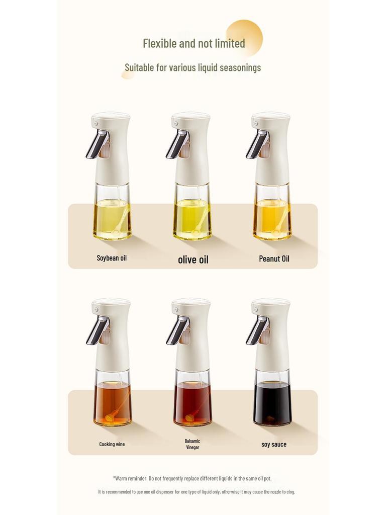 Kitchen Oil Atomizer Bottle for Air Fryer - Press Type Spray Bottle