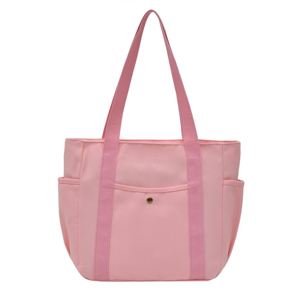 Versatile Large Capacity Canvas Tote: Commuting, Work, or Student Style Single Shoulder Bag