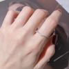 14K Gold Plated Sterling Silver Ring: Japanese & Korean Style, Thin Zircon Diamond Rose Gold Band, Women's Pinky Ring