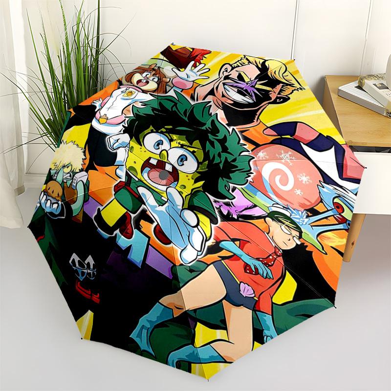 

1pc My Hero Academia Outdoor Umbrella - Automatic Opening/Closing, Collapsible Design with 8-Rib Iron Frame - Perfect Gift for Fans, Travelers, Everyd