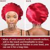 Solid color wide edge high elastic adult nightcap men's and women's fashion hair care beauty shower cap satin