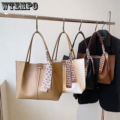 Women's Handbag Large Capacity Fashionable and Versatile Tote Bag Popular Silk Scarf Shoulder Crossbody Handbag