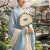 Cartoon Straw Woven Fan Animal Pattern Decorative Fan Portable Handheld Fan  Photography