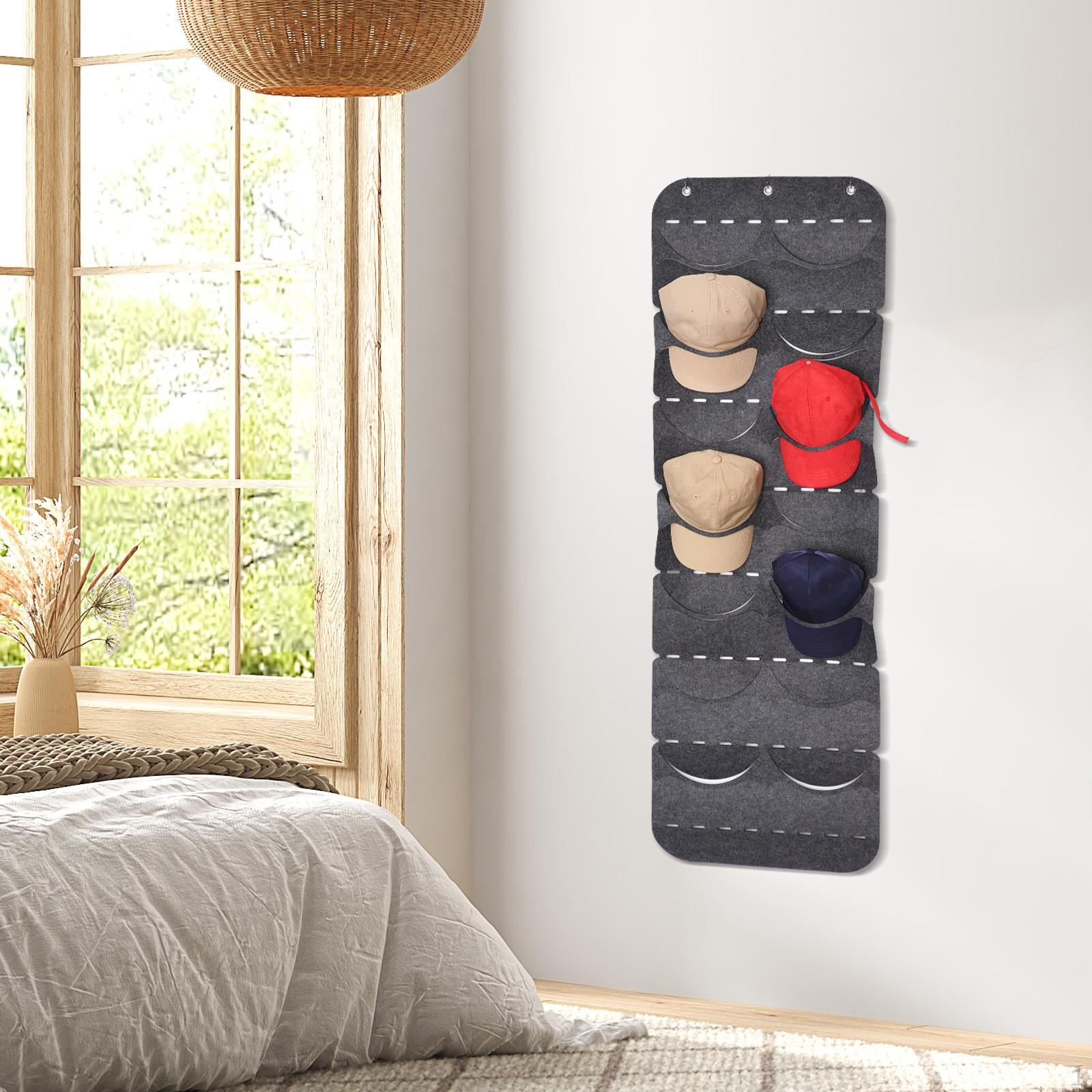 Baseball Cap Racks Holder Save Space Home Organization Hat Hangers for Wall Rack Double Row