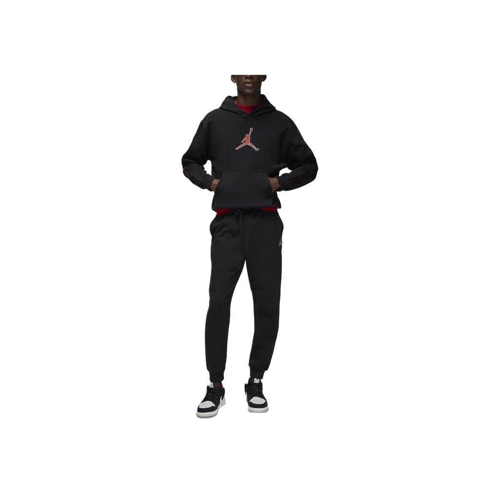 Jordan MVP Logo Hoodie Long Sleeve Casual Sweatshirt Men Tops Black FN6353-010