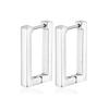 Square Geometric Hoop Earrings for Women Rectangular Gold Metal Earrings Trendy Jewelry Accessories Gifts