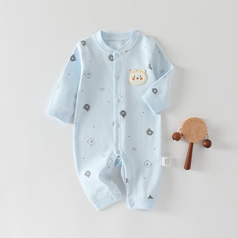 

Детский ромпер из чистого хлопка - Весенне-осенний костюм-гарем для новорожденных для ползания 59 cm