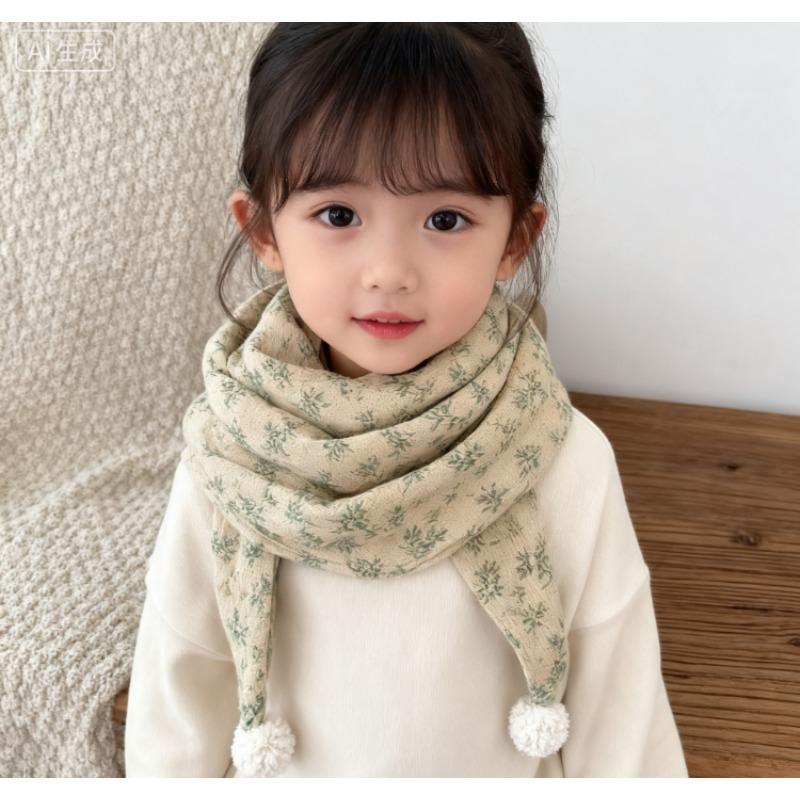 Kinderschal Herbst Winter Winddicht Warm Babyschal Seide Jungen Mädchen Dreieckstuch Mädchen Kinder Accessoires