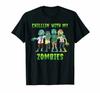 Chillin With My Zombies Funny Black Halloween TShirt Summer Cotton Short Sleeve ONeck Mens T Shirt New S3XL