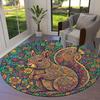 Mandalapainting Round Area Rug,Carpet Rug for Living Room Bedroom Sofa Playroom Decor,Non slip Floor Mat