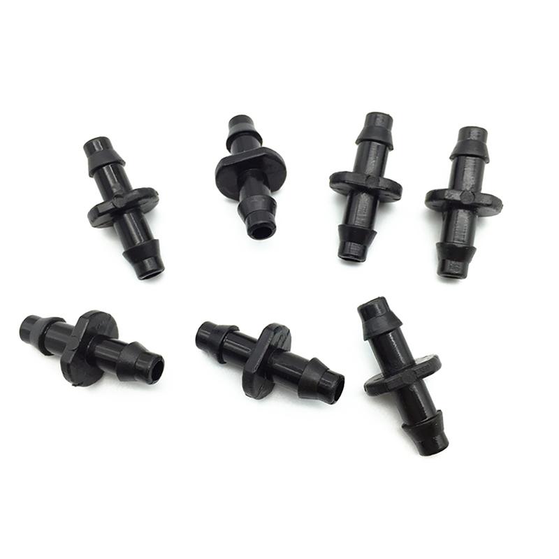 1/4" Double Barb Straight Water Hose Connectors Agricultural Garden Irrigation Hose Fittings Industrial Cooling System 50 Pcs