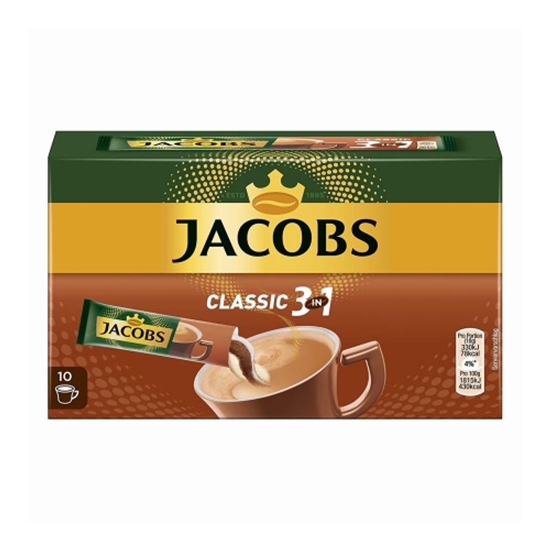 Кофе Jacobs 3-в-1 в стиках (10 кусочков)