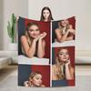 Super Soft Throw Blanket Travel Office Madelyn Cline Beautiful Actress Poster Blanket Flannel For Outdoor Trend Sofa Bed Cover