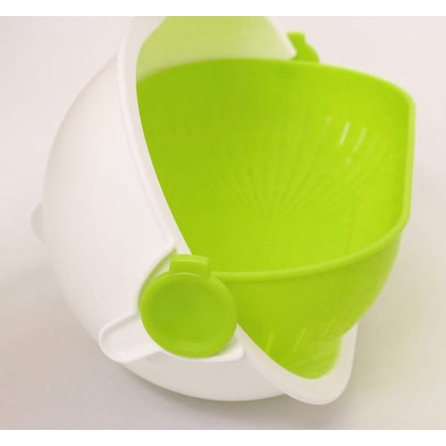 Kokubo Spin Wheel Colander, Oval, Green, KK-311