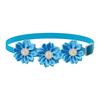 Haustierhalsband, verstellbar, weich, bequem, Haustier-Halsband, Blumen-Strass-Dekor, Katzen- und Hundehalsband, Heimtierbedarf
