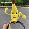 Silly Big Banana Plush Doll Headband Funny Wide-brimmed Hairpin Creativity Big Banana Hairband